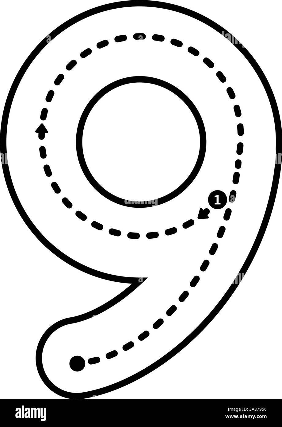 Trace Number 9 Cut Out Stock Images amp Pictures Alamy