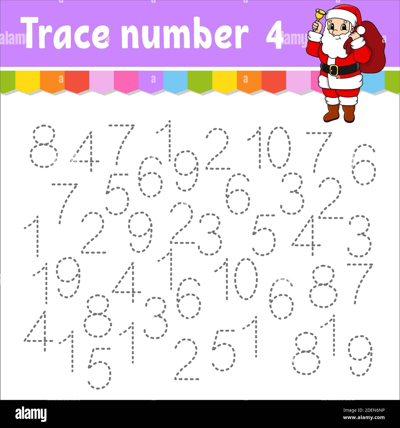 Trace Number Handwriting Practice Learning Numbers For Kids 