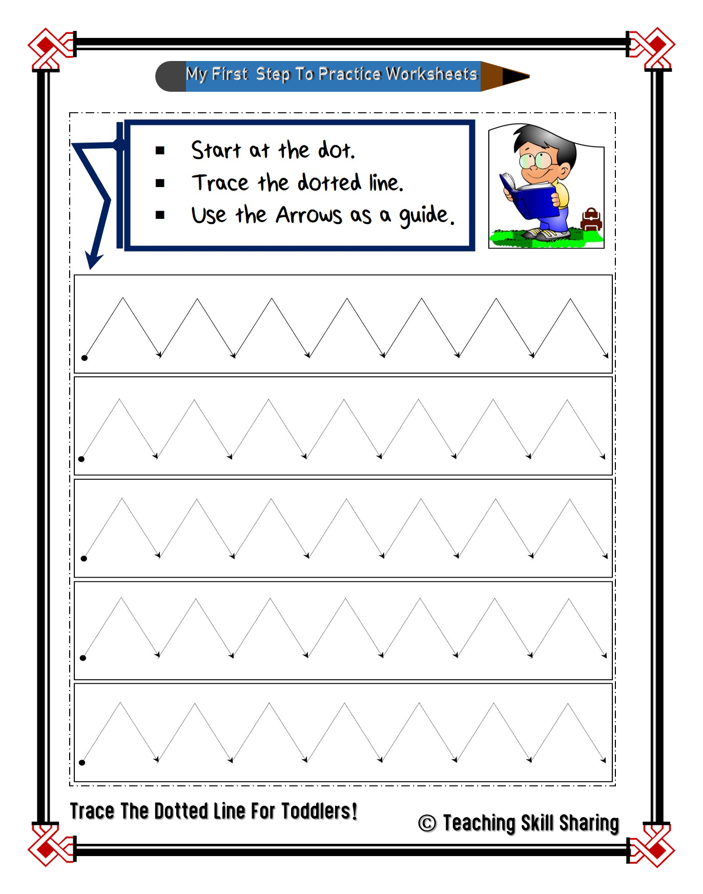 Trace The Dotted Line Made By Teachers