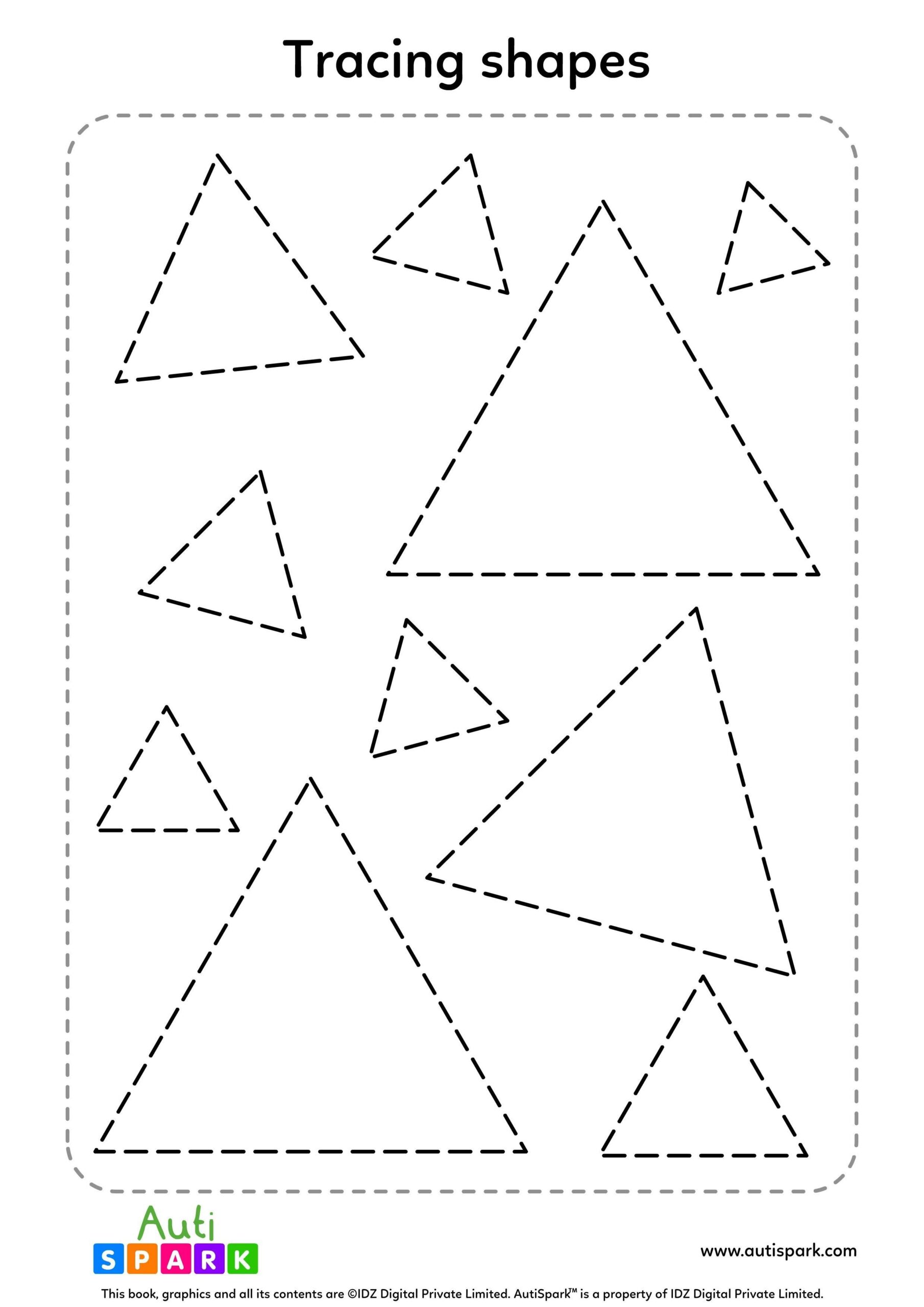 Trace The Shapes Worksheets Special Education Worksheets TPT