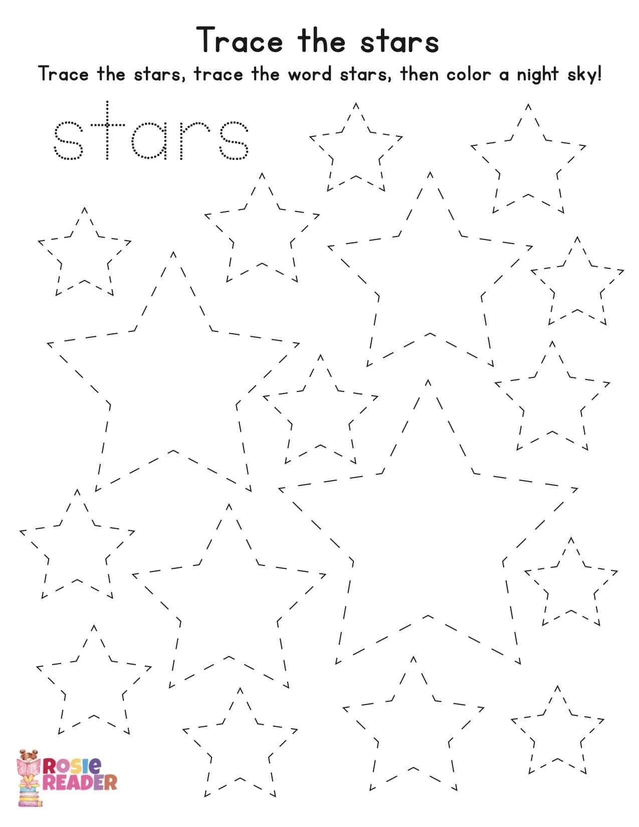 Trace The Stars Reading Adventures For Kids Ages 3 To 5