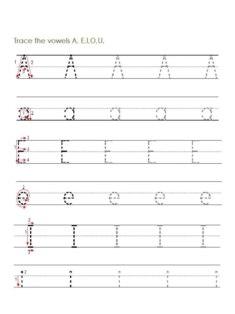 Trace The Vowels A PDF