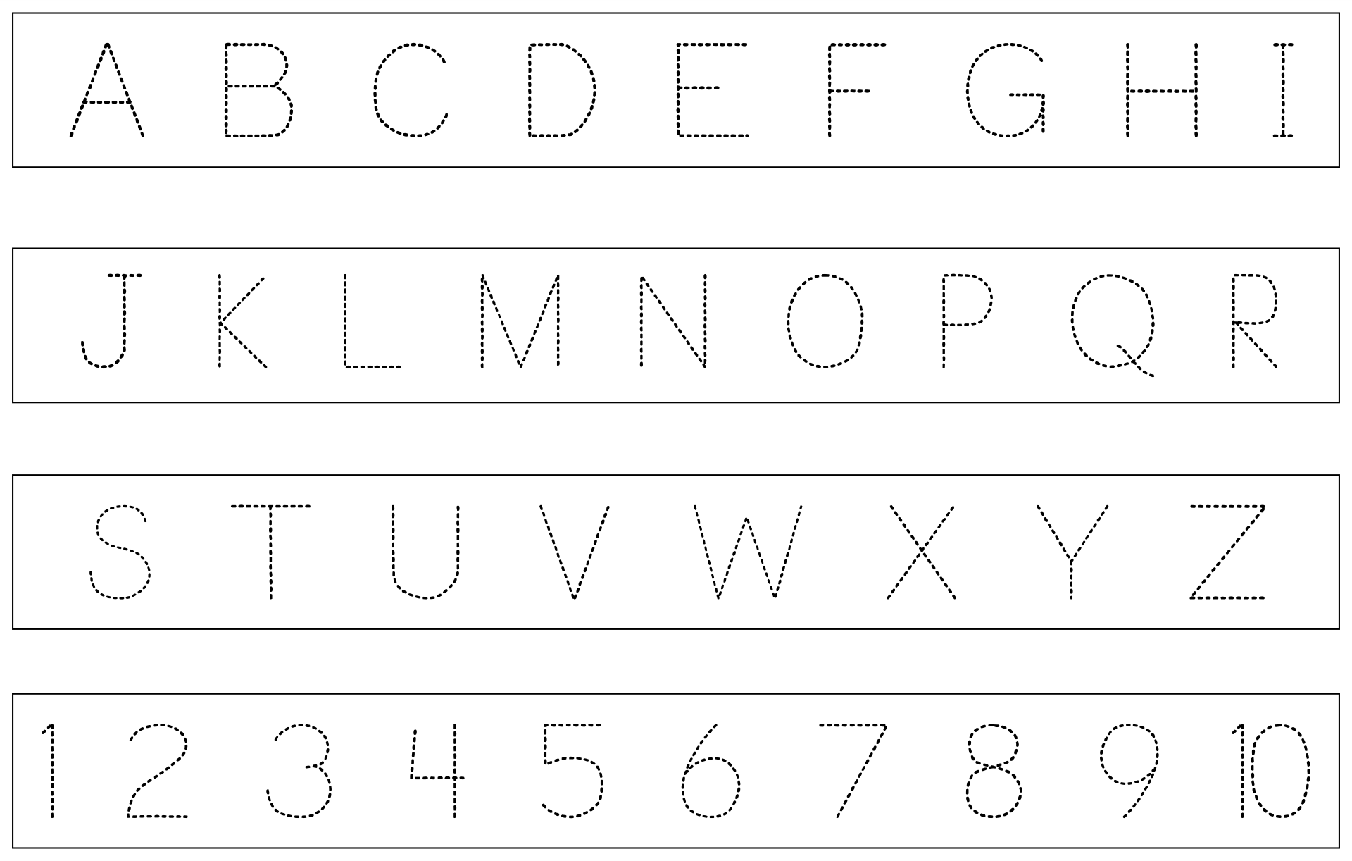 Printable Letter And Number Tracing