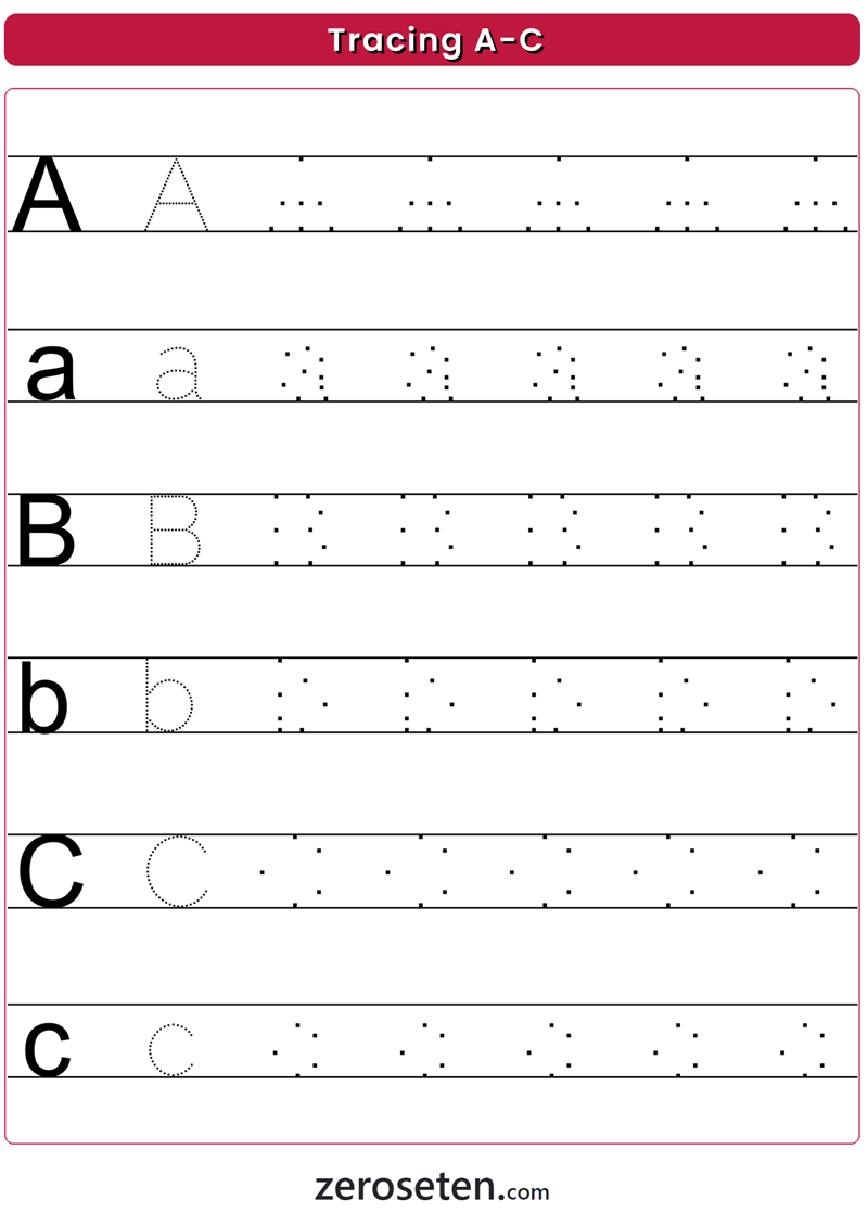 English Alphabet Tracing Worksheets Pdf