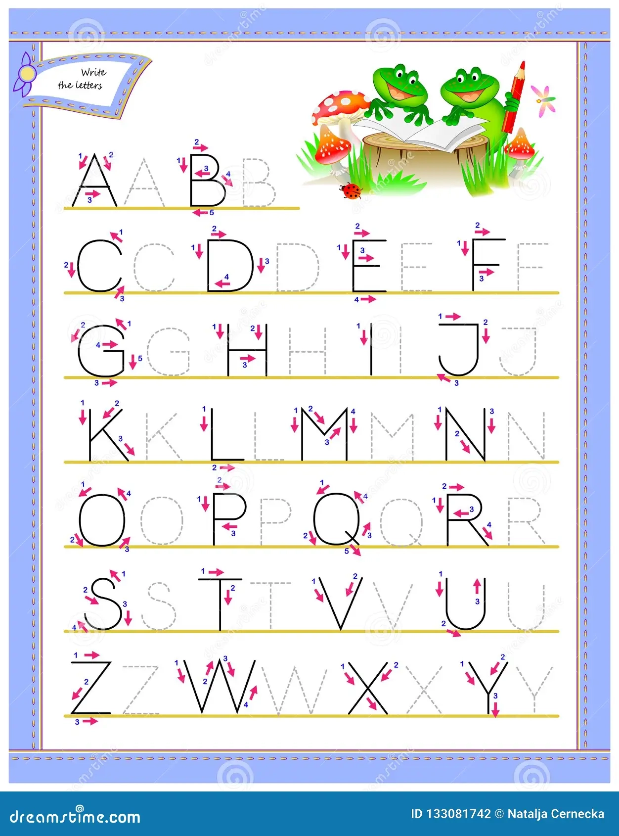 Tracing ABC Letters For Study English Alphabet Worksheet For Kids 