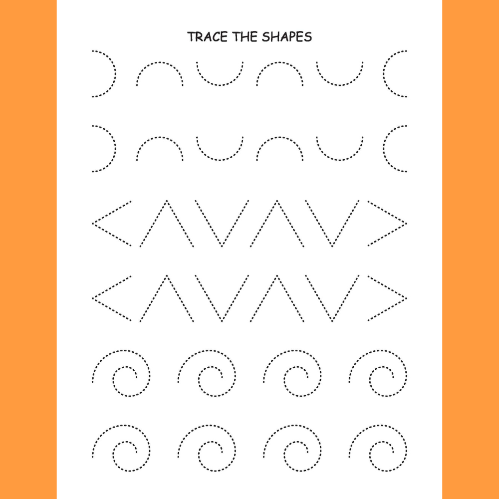 Tracing Activity Book For Kids Learn To Trace Lines Shapes 