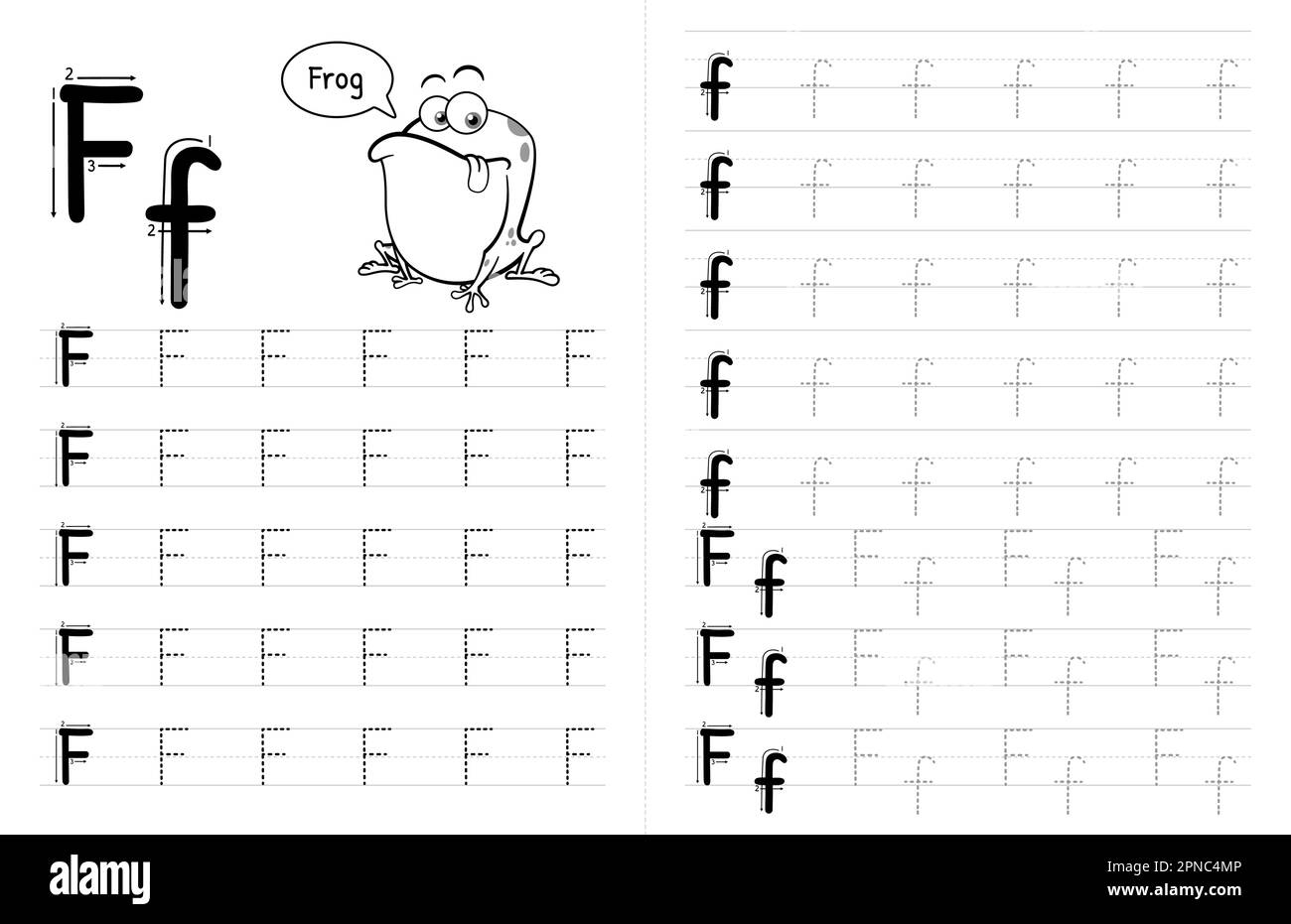 Tracing Alphabet F Cut Out Stock Images amp Pictures Alamy