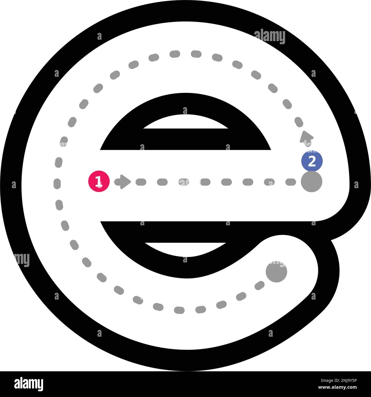 Tracing Alphabet Letter E Lowercase Prewriting Dotted Line Element 
