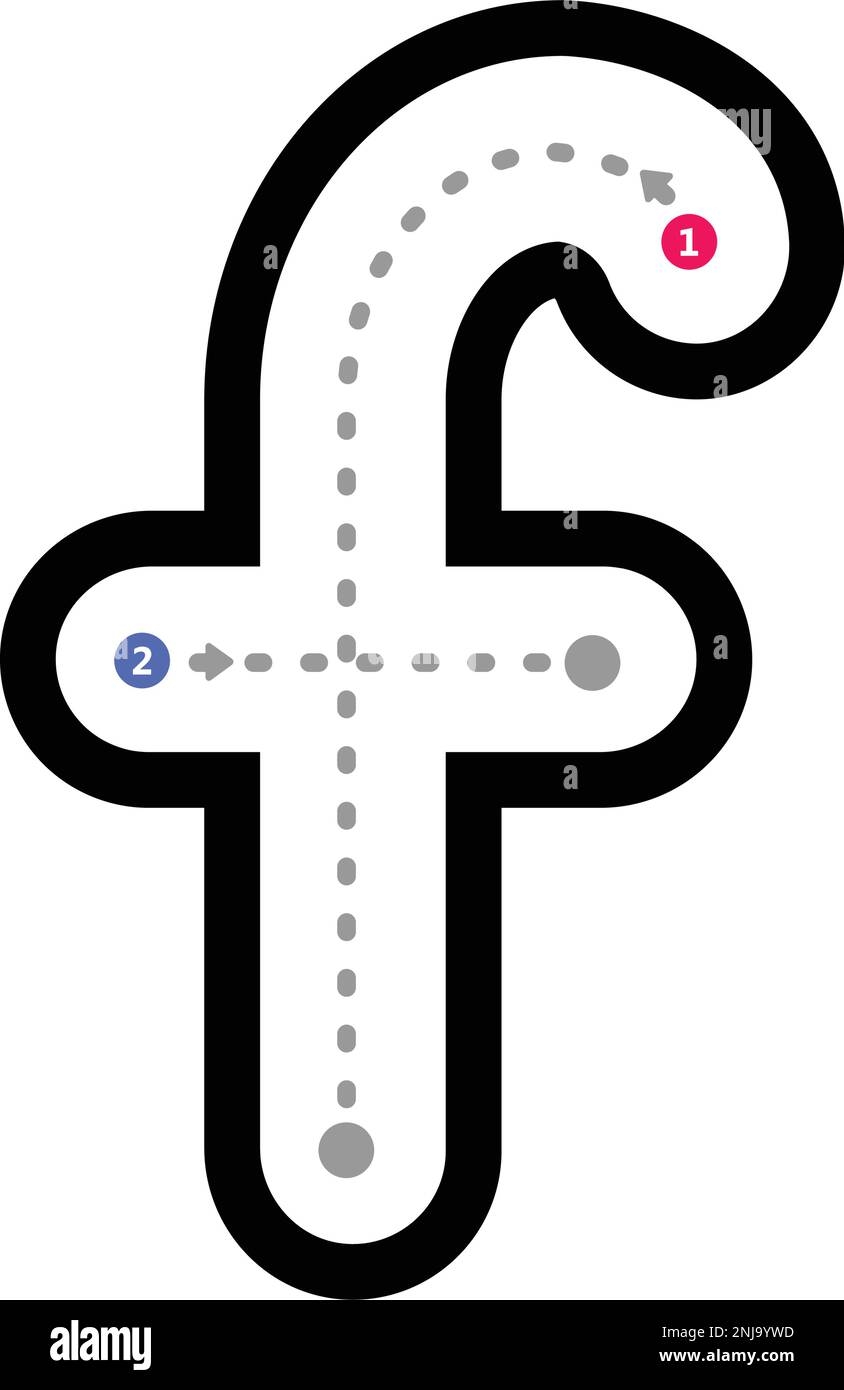 Tracing Alphabet Letter F Lowercase Prewriting Dotted Line Element 
