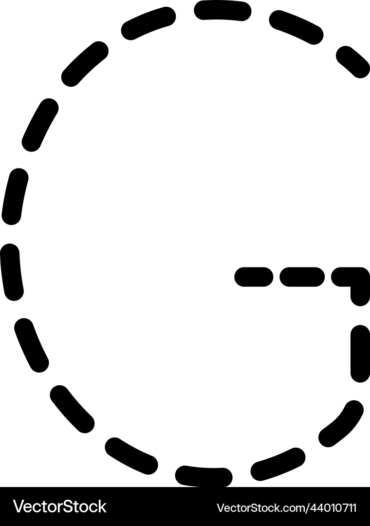 Tracing Alphabet Letter G Prewriting Dotted Line Royalty Free 