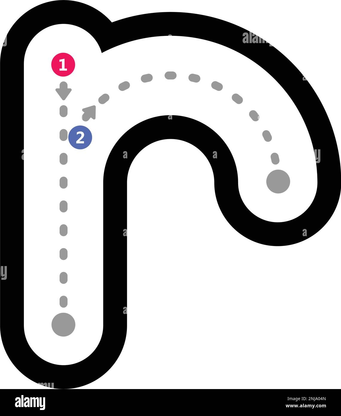 Tracing Alphabet Letter R Lowercase Prewriting Dotted Line Element 