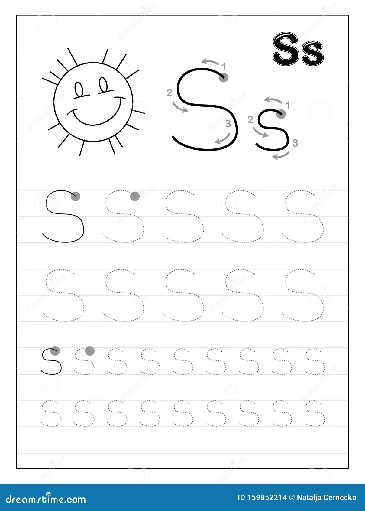 Tracing Alphabet Letter S Black And White Educational Pages On Tracing Alphabet Letter S Black And White Educational Pages On