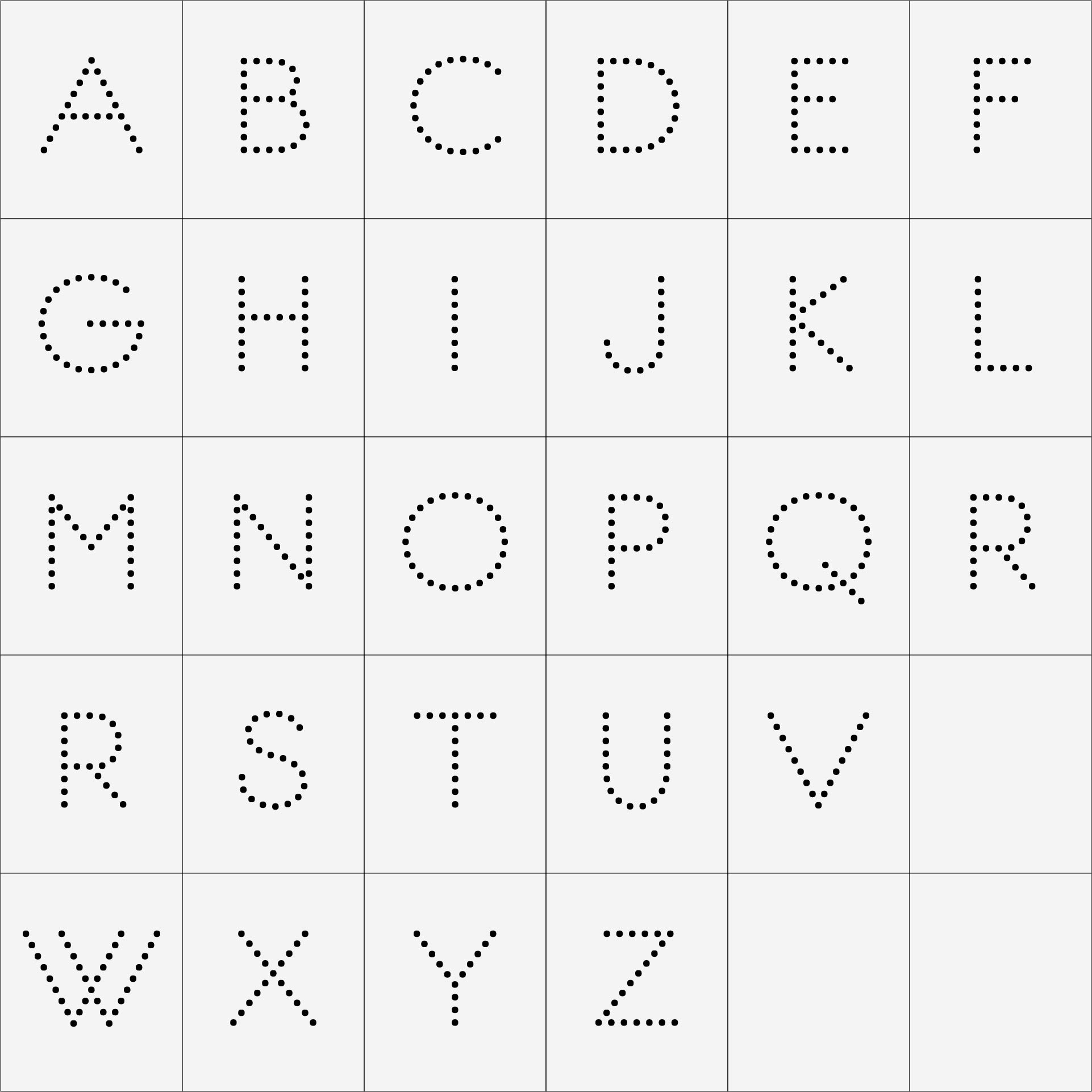 Dot To Dot Alphabet Tracing