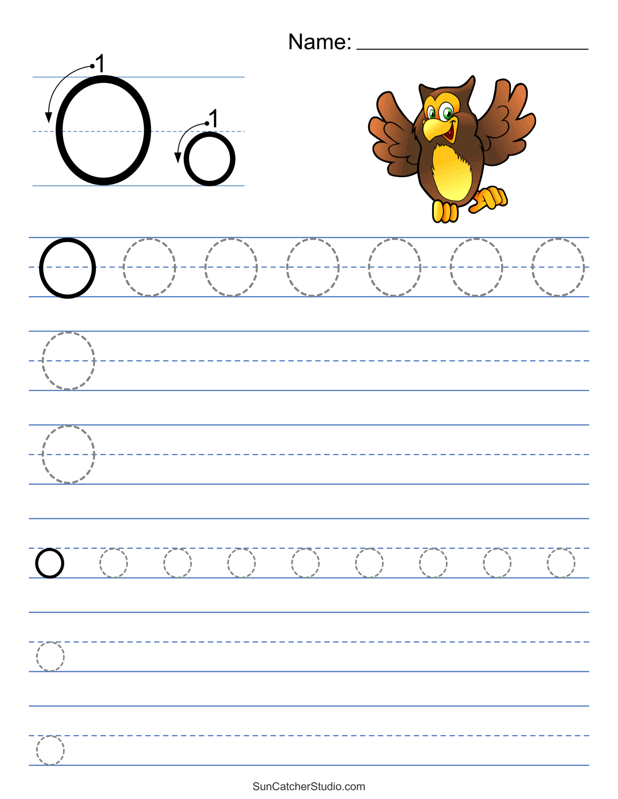 Free Printable Letter O Tracing Worksheets