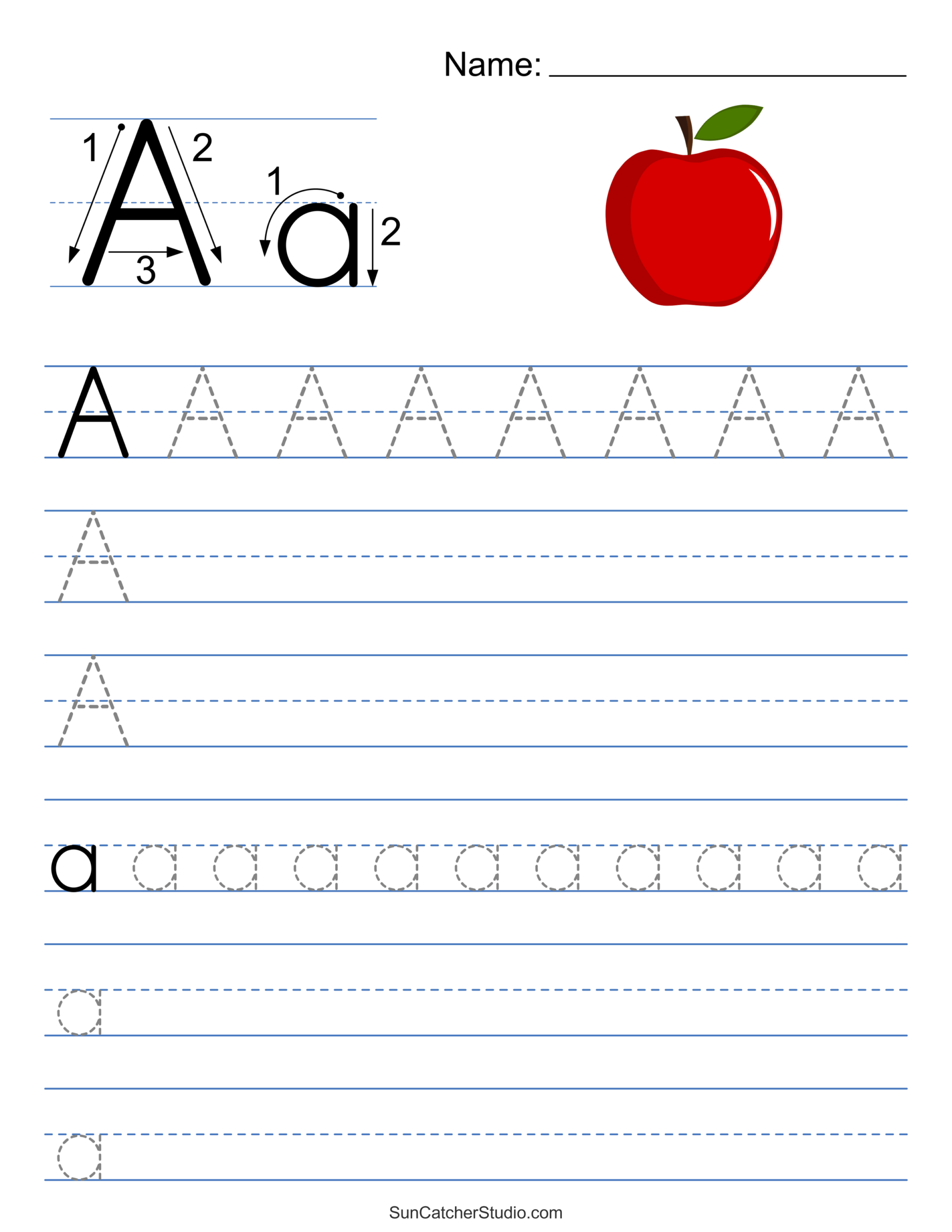 Tracing Worksheets Letter A Tracing Worksheets Letter A