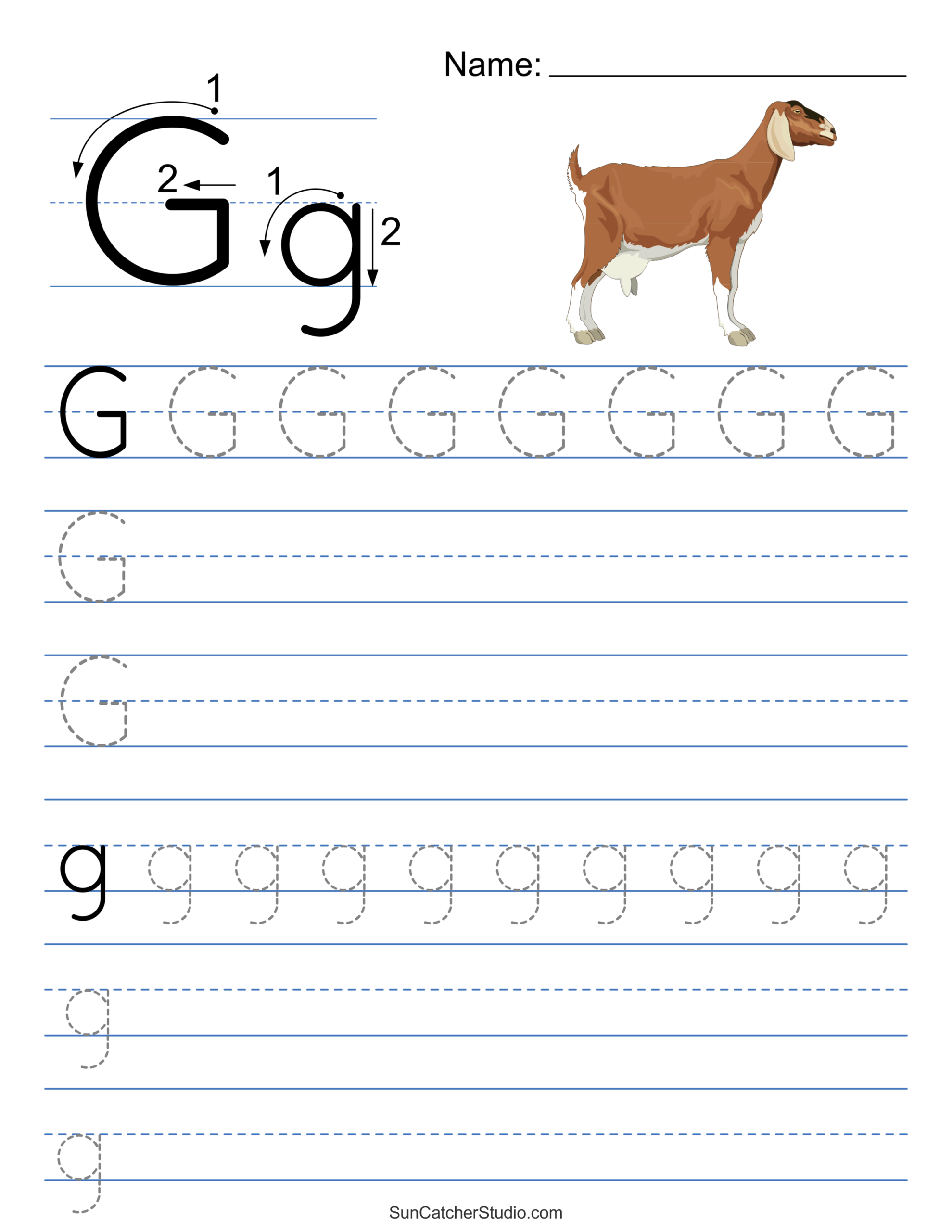Free Printable Letter G Tracing Worksheets Free Printable Letter G Tracing Worksheets