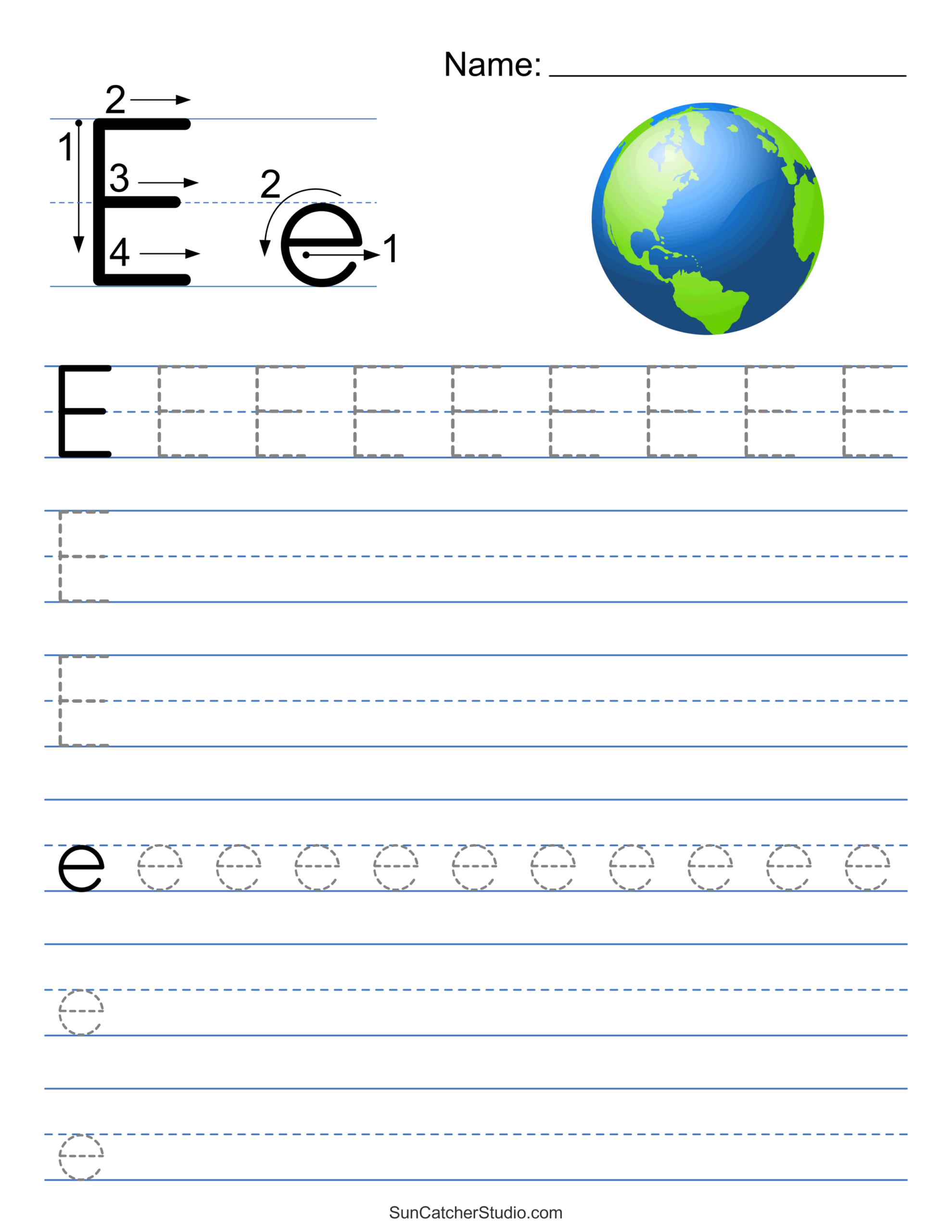Tracing Alphabet Letters Printable Handwriting Worksheets Free 