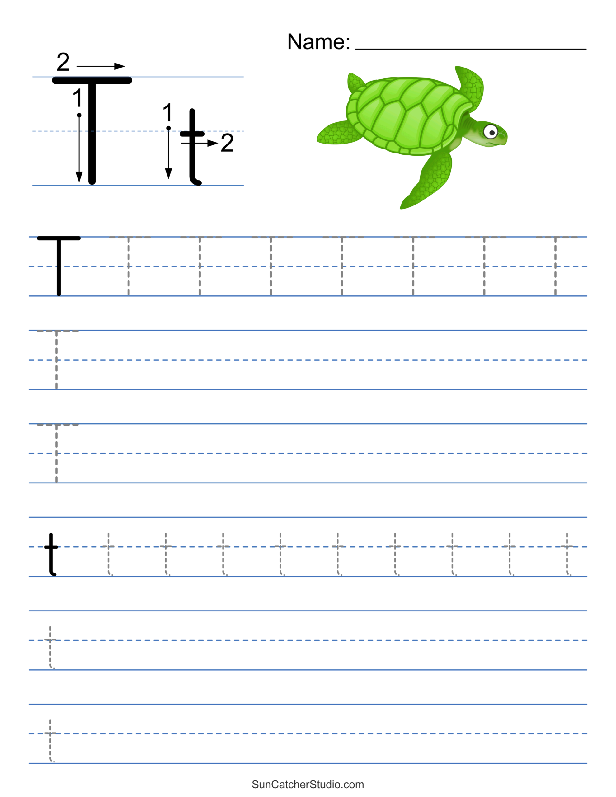 Tracing Alphabet Letters Printable Handwriting Worksheets Free 