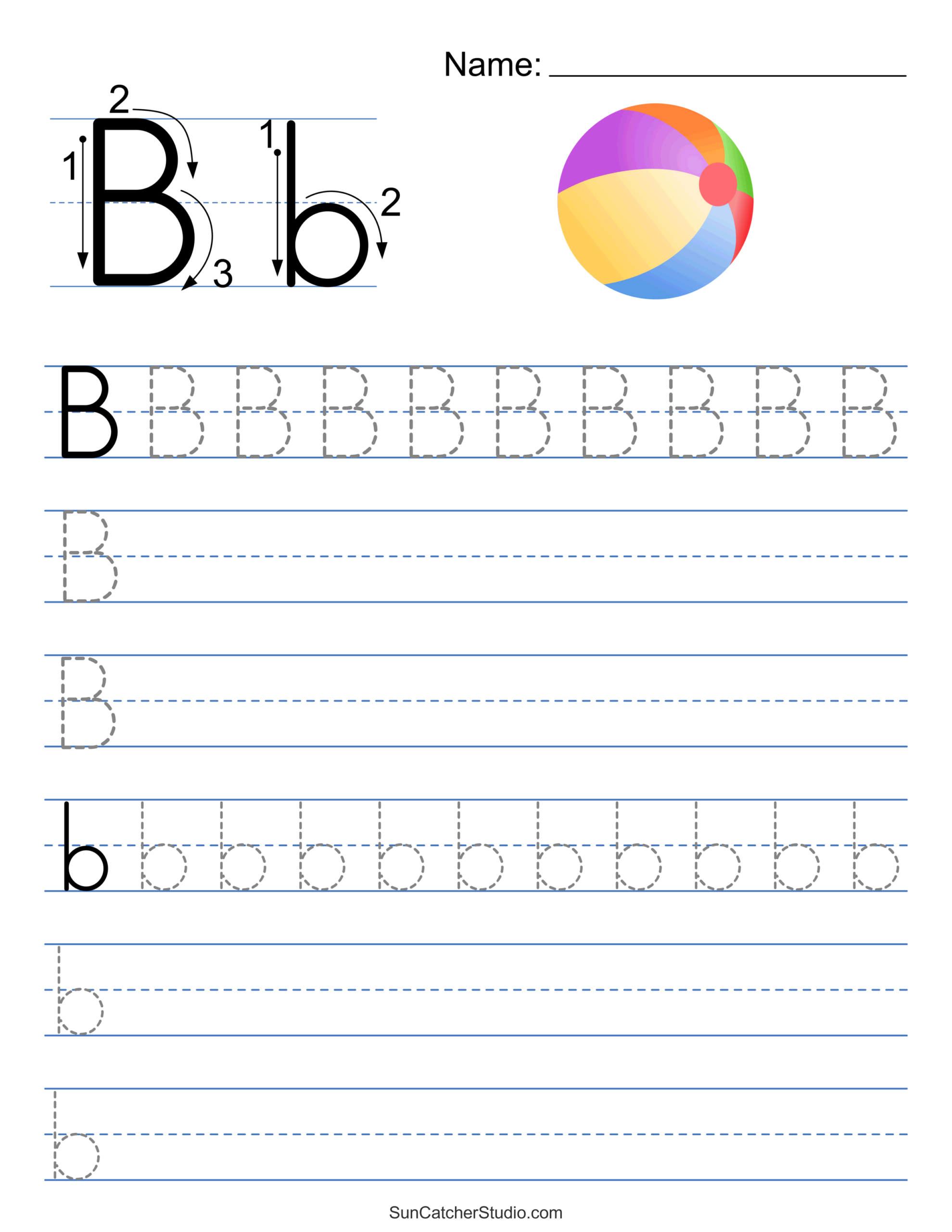 Tracing Alphabet Letters Printable Handwriting Worksheets Free 