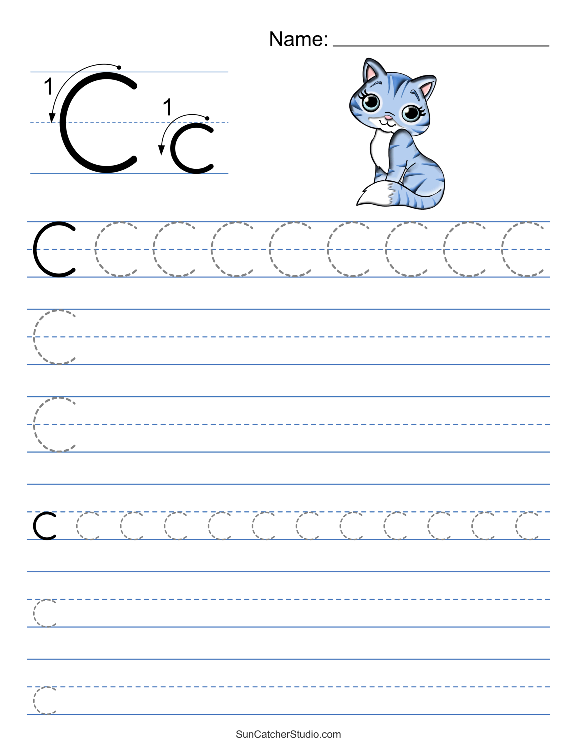 Tracing Letters Worksheets For Preschool