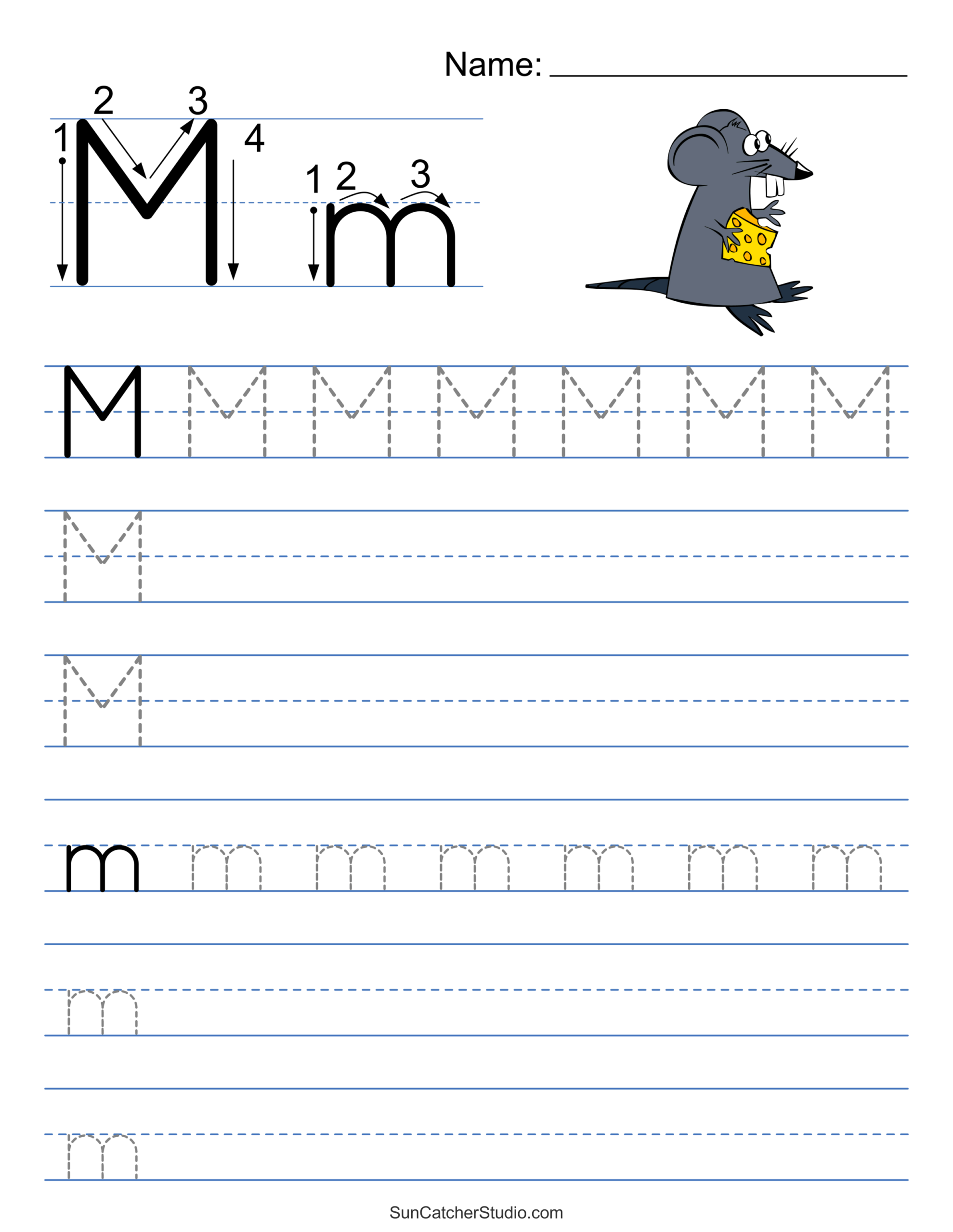 Tracing Blank Worksheets