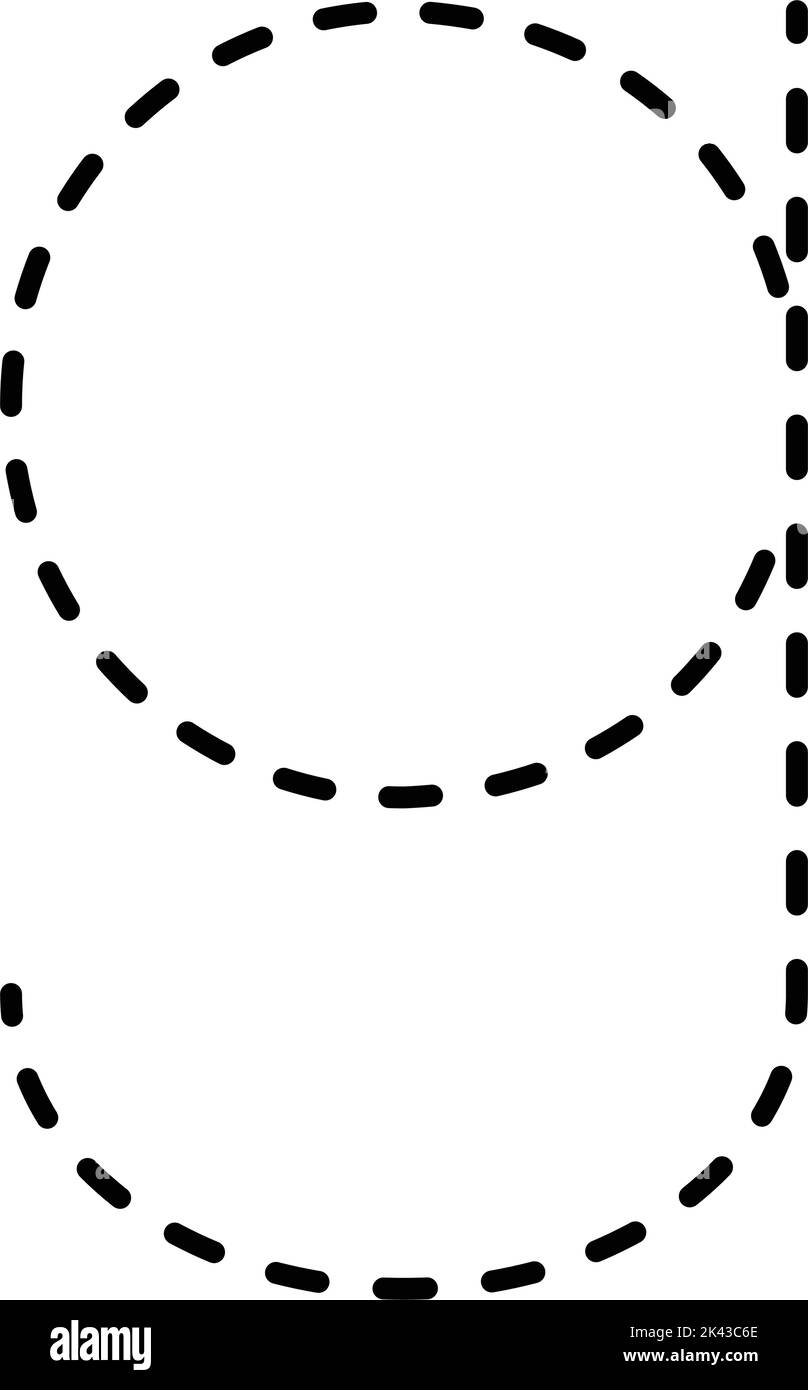 Tracing Alphabet Lowercase Small Letter G Prewriting Dotted Line 