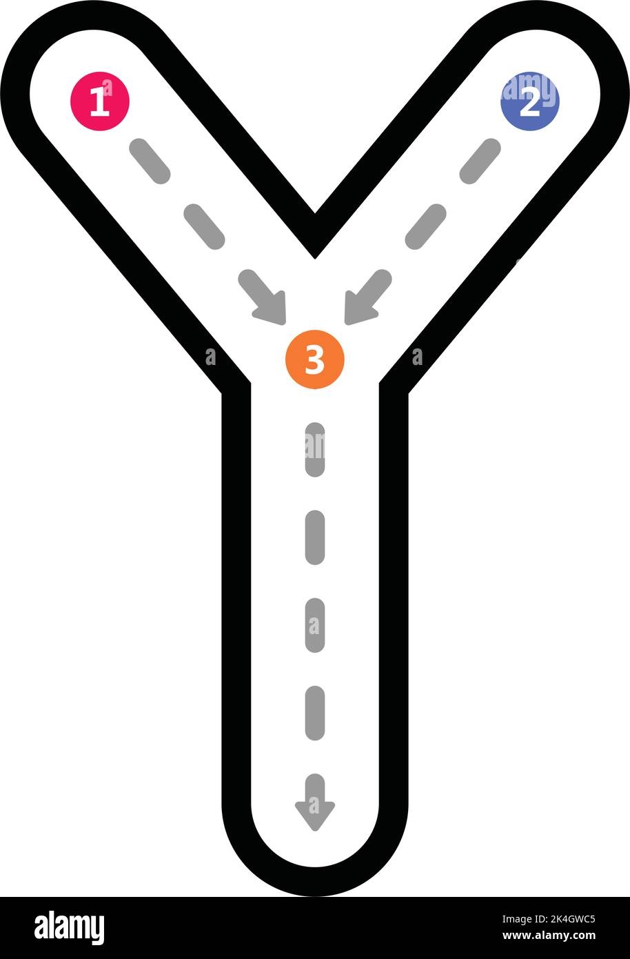 Tracing Alphabet Uppercase Capital Letter Y Prewriting Dotted Line 
