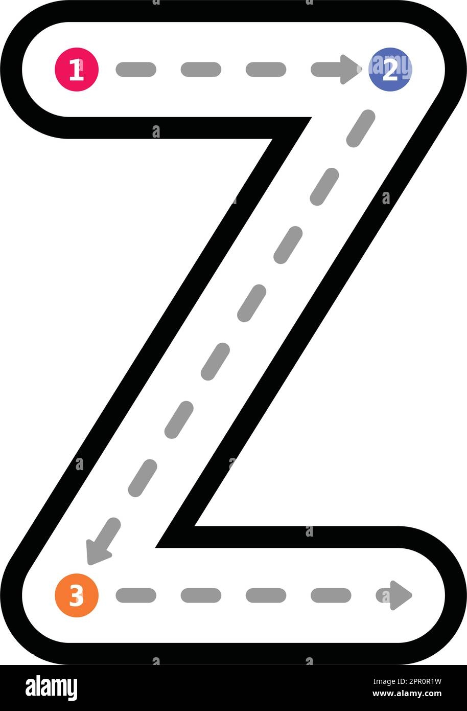 Tracing Alphabet Uppercase Capital Letter Z Prewriting Dotted Line Tracing Alphabet Uppercase Capital Letter Z Prewriting Dotted Line