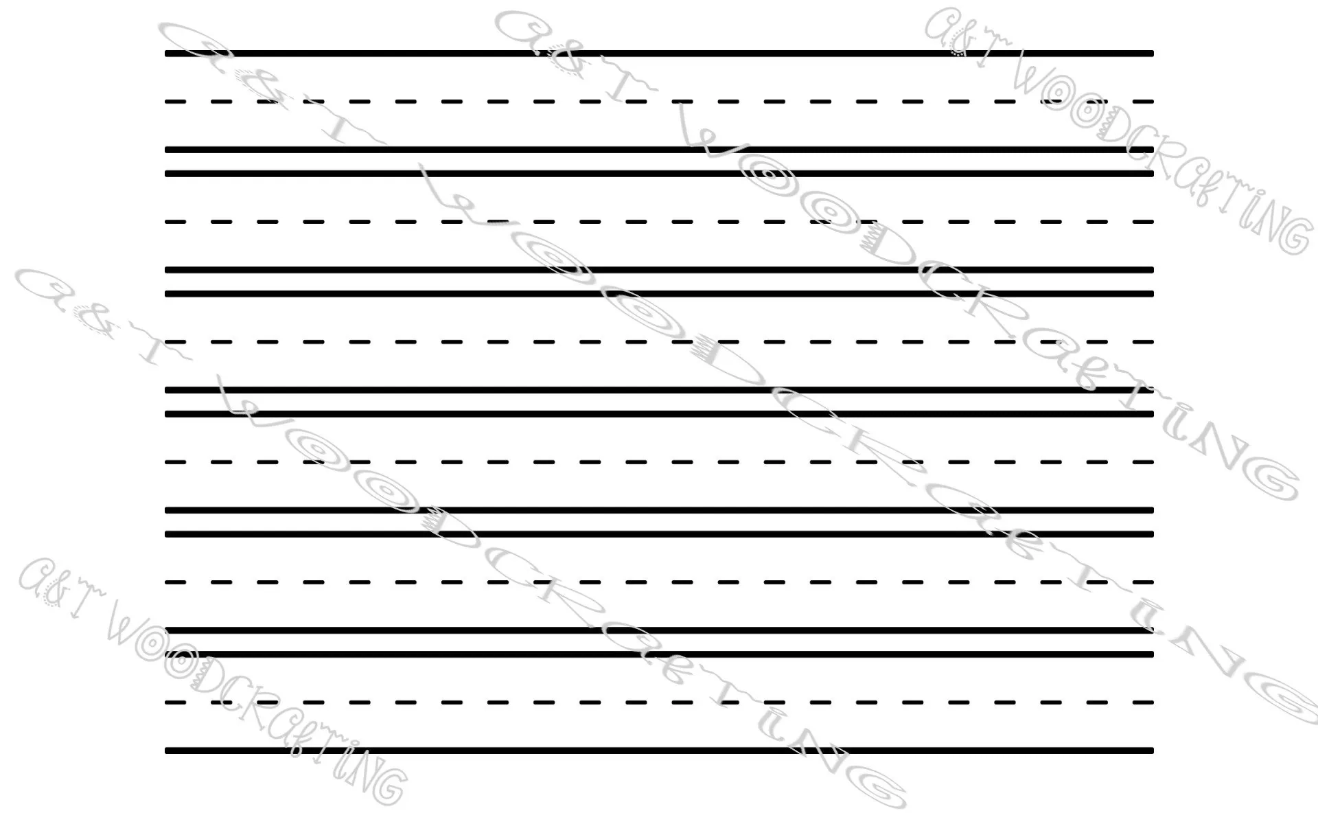 Tracing Board Template With Blank Lines To Trace Letters Numbers 