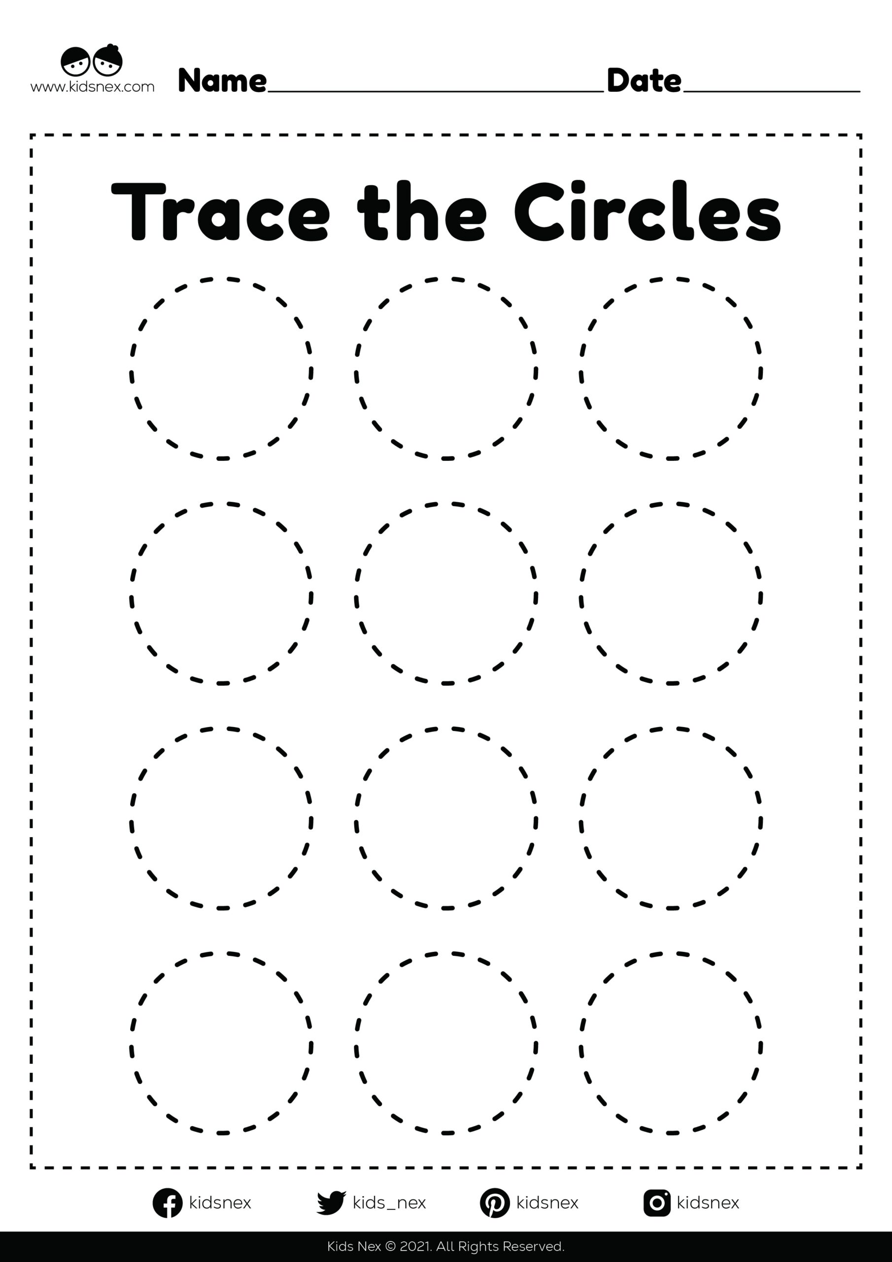Tracing For Kindergarten Free