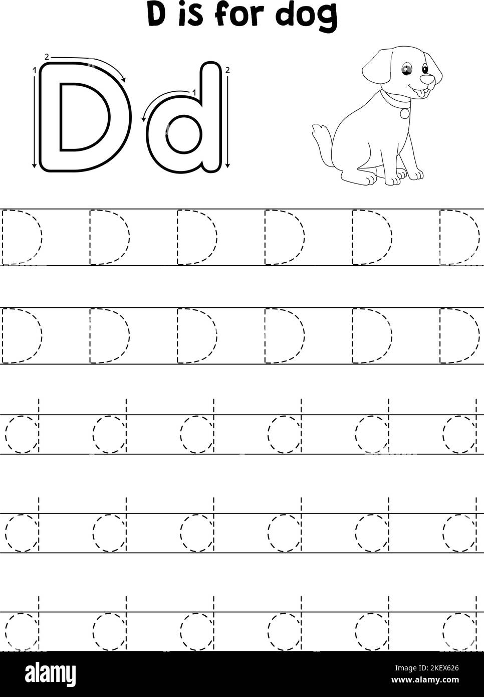 Tracing Dog Stock Vector Images Alamy