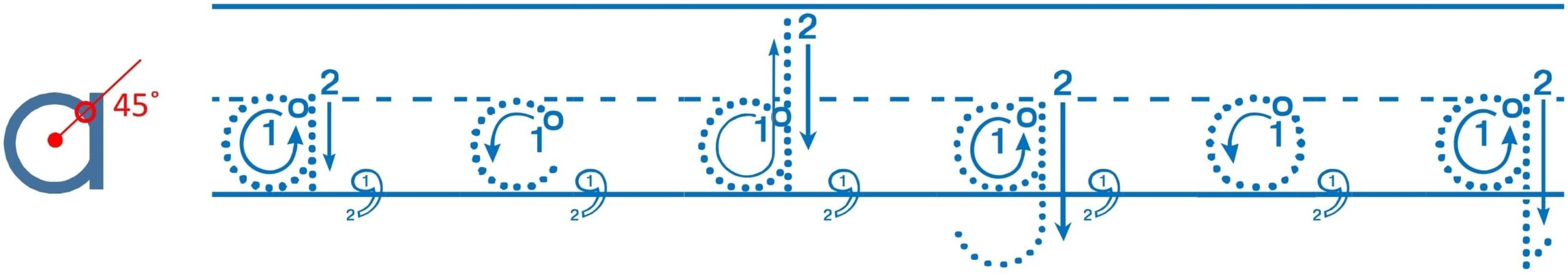 Tracing Font With Lines And Arrows Download Free Tracing Font
