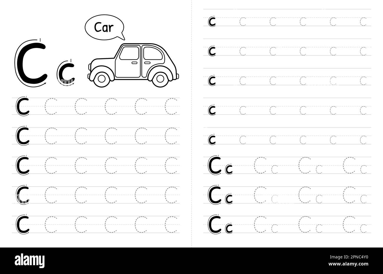 Letter Cc Tracing Worksheets