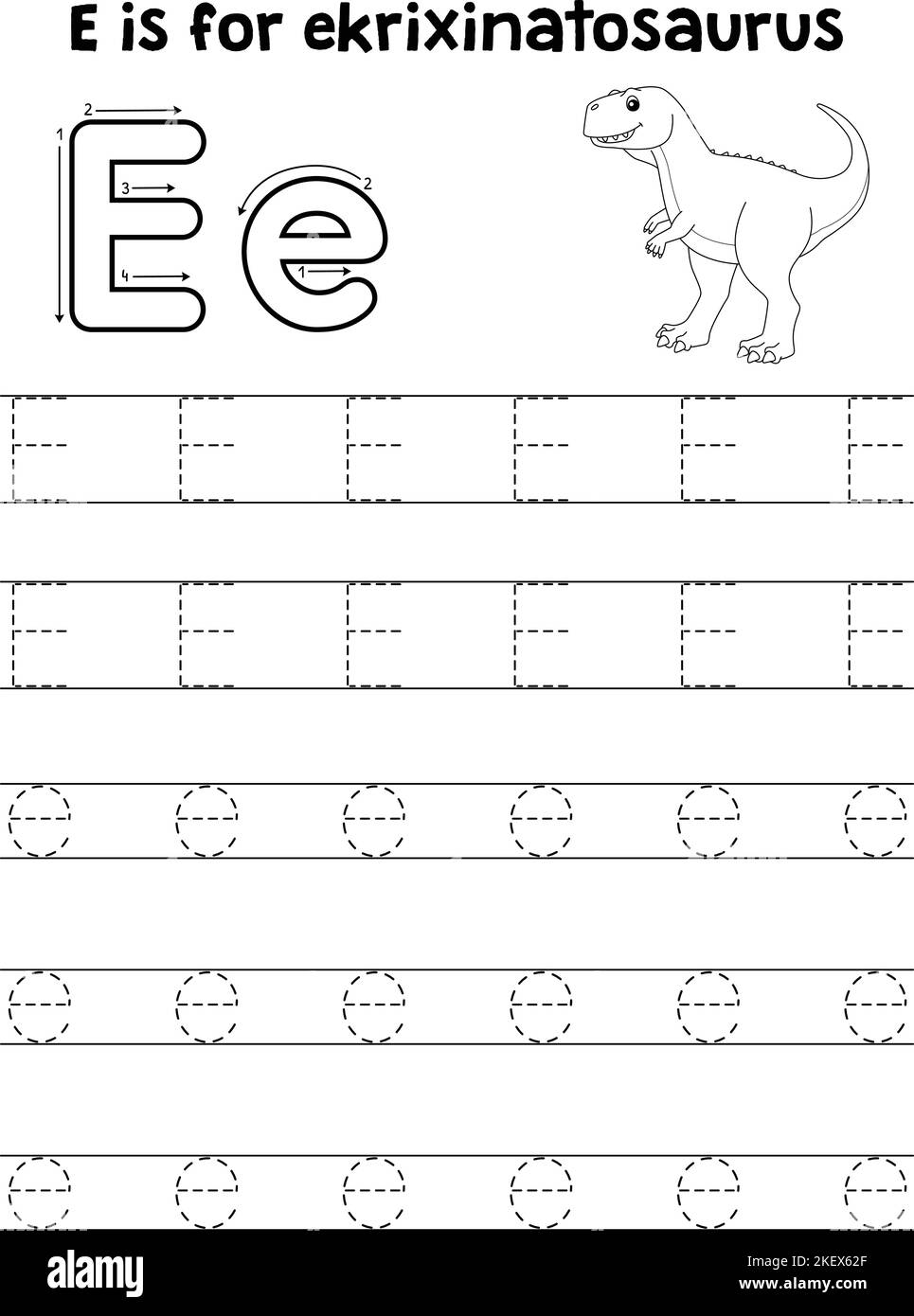 Tracing Letter E Black And White Stock Photos amp Images Alamy