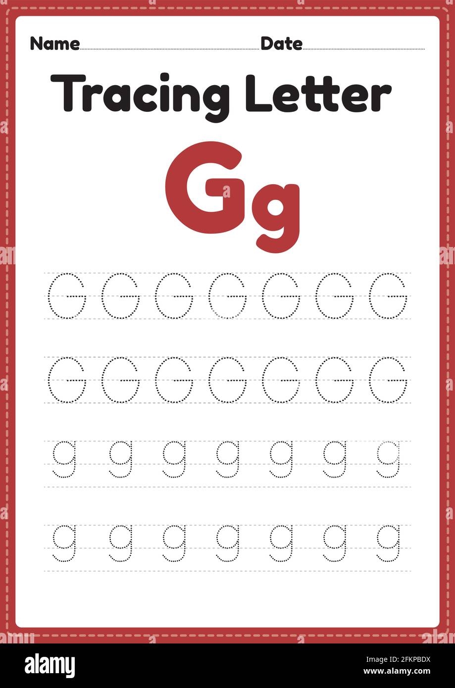 Tracing Letter G Preschool