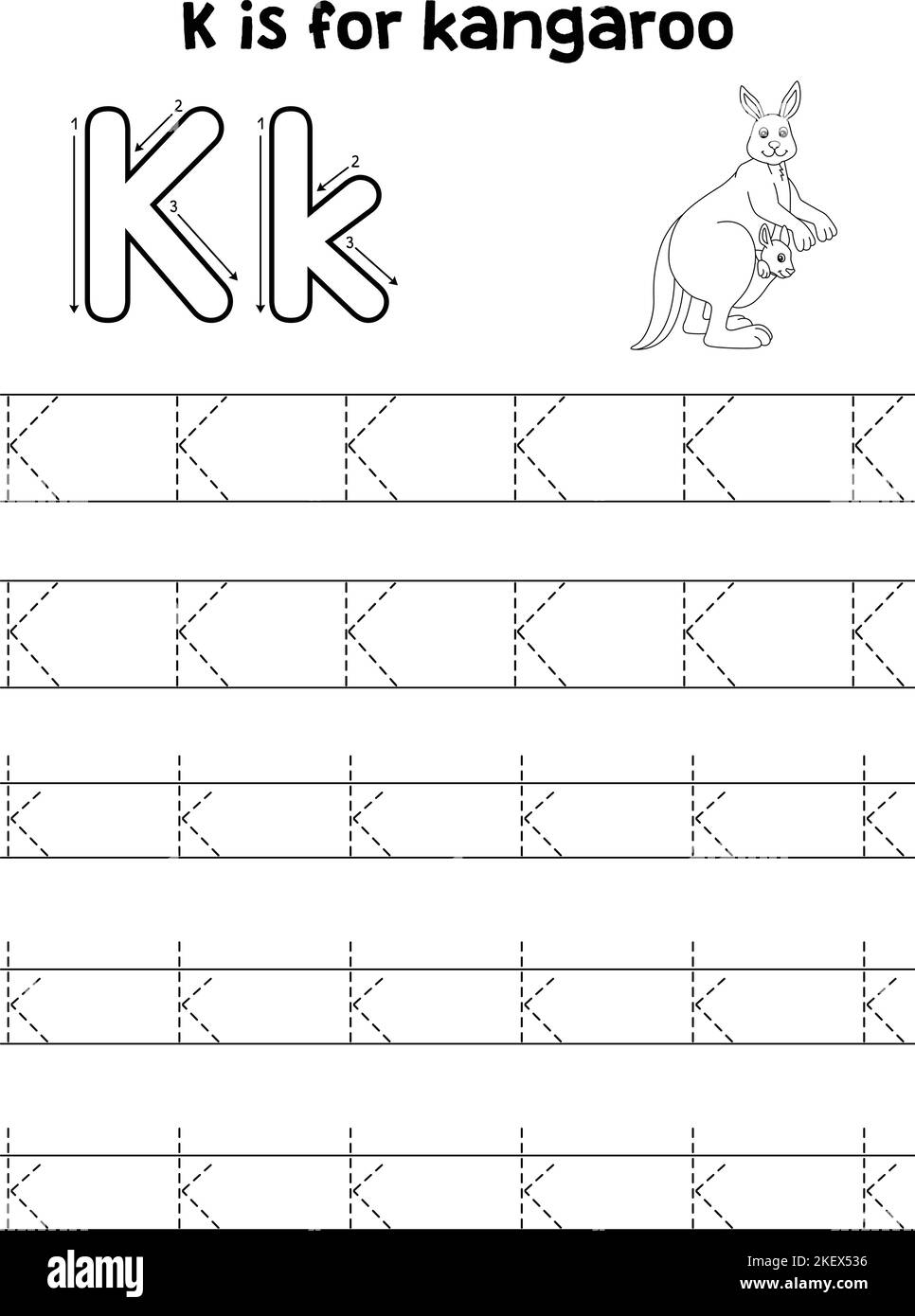 Tracing Letter K Hi res Stock Photography And Images Alamy