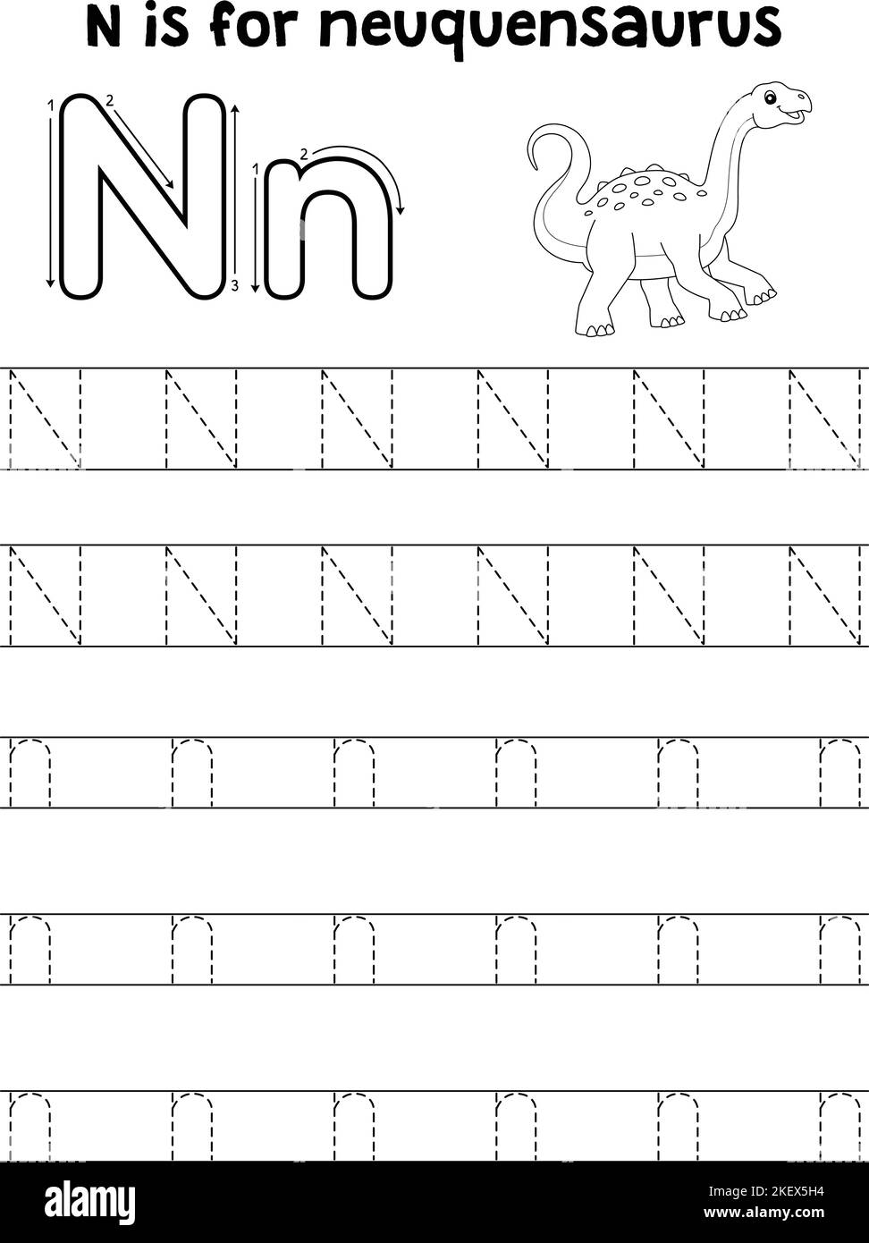 Tracing Letter N Black And White Stock Photos amp Images Alamy