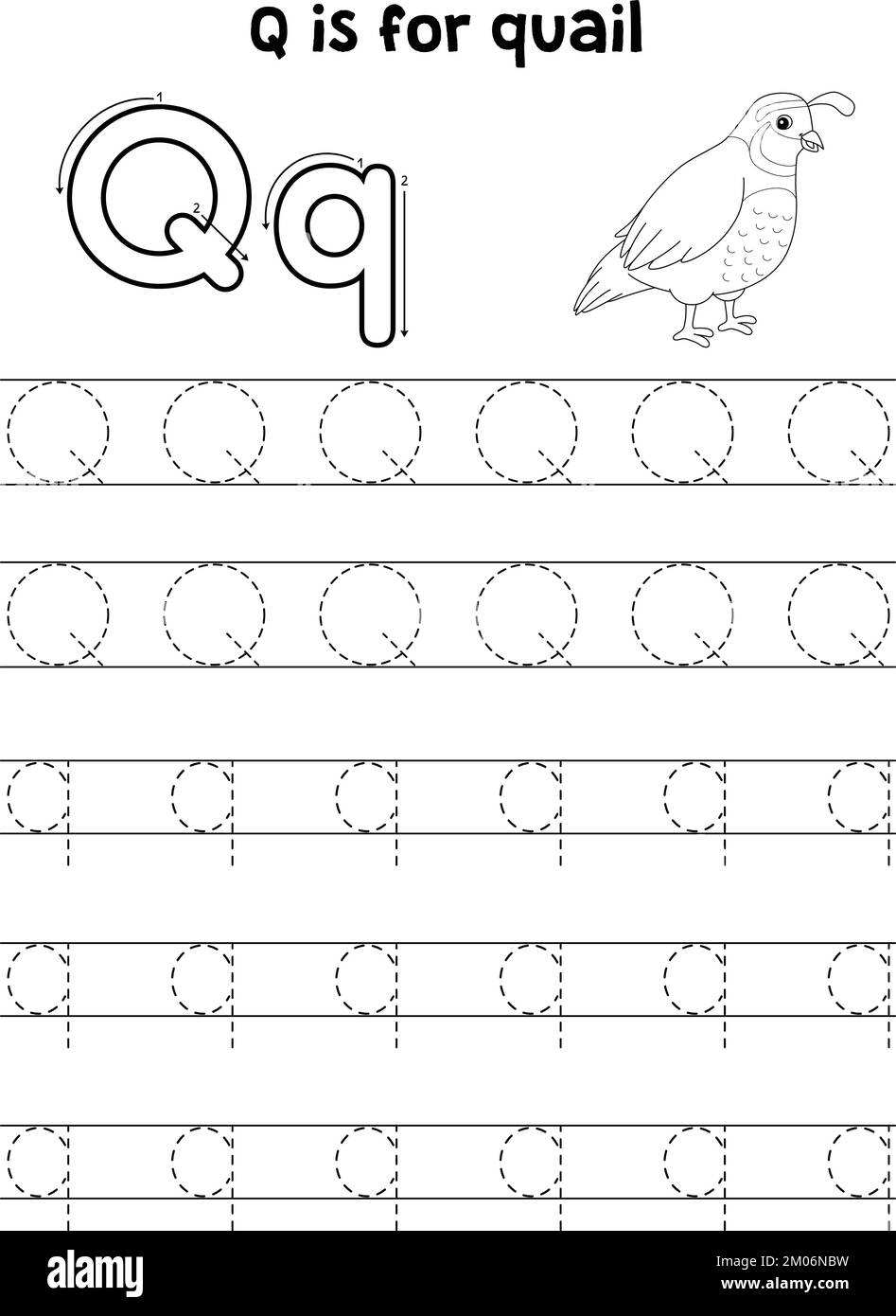 Tracing Letter Q Hi res Stock Photography And Images Alamy