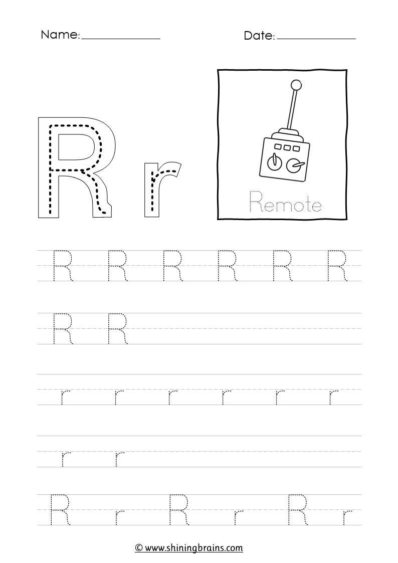 Tracing Letter R Worksheets For Preschool Tracing Letter R Worksheets For Preschool