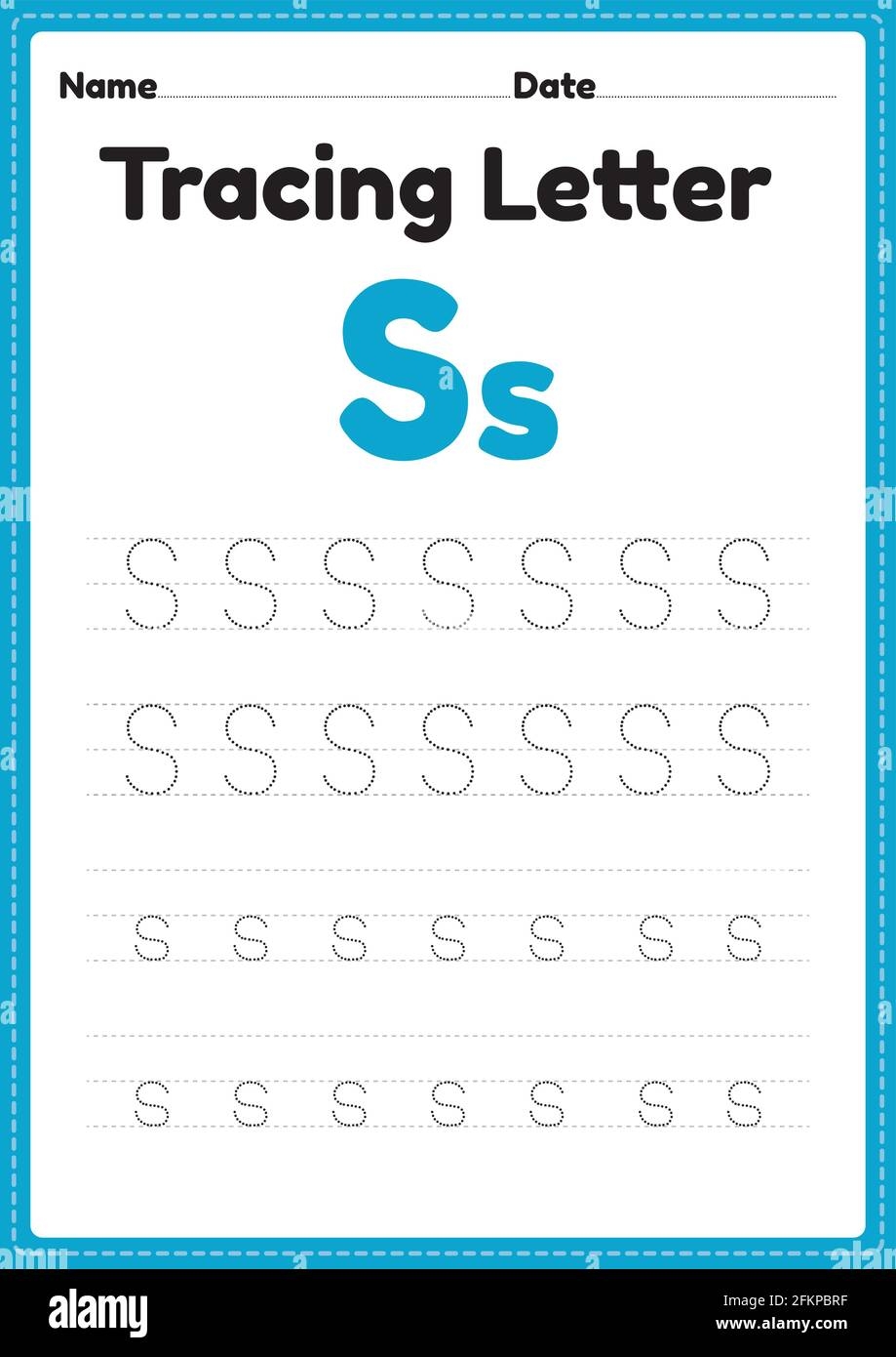 Tracing Letter S Alphabet Worksheet For Kindergarten And Preschool Tracing Letter S Alphabet Worksheet For Kindergarten And Preschool