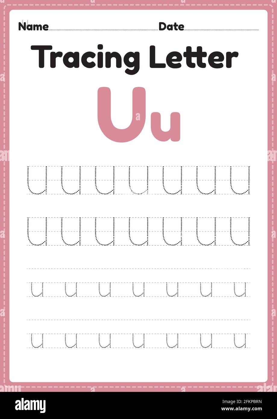 Letter U Tracing Worksheet