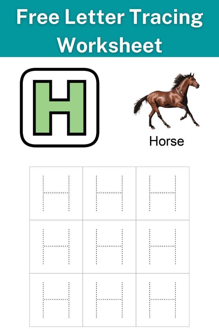 Tracing Letters Alphabet Tracing Capital Letters Letter H 