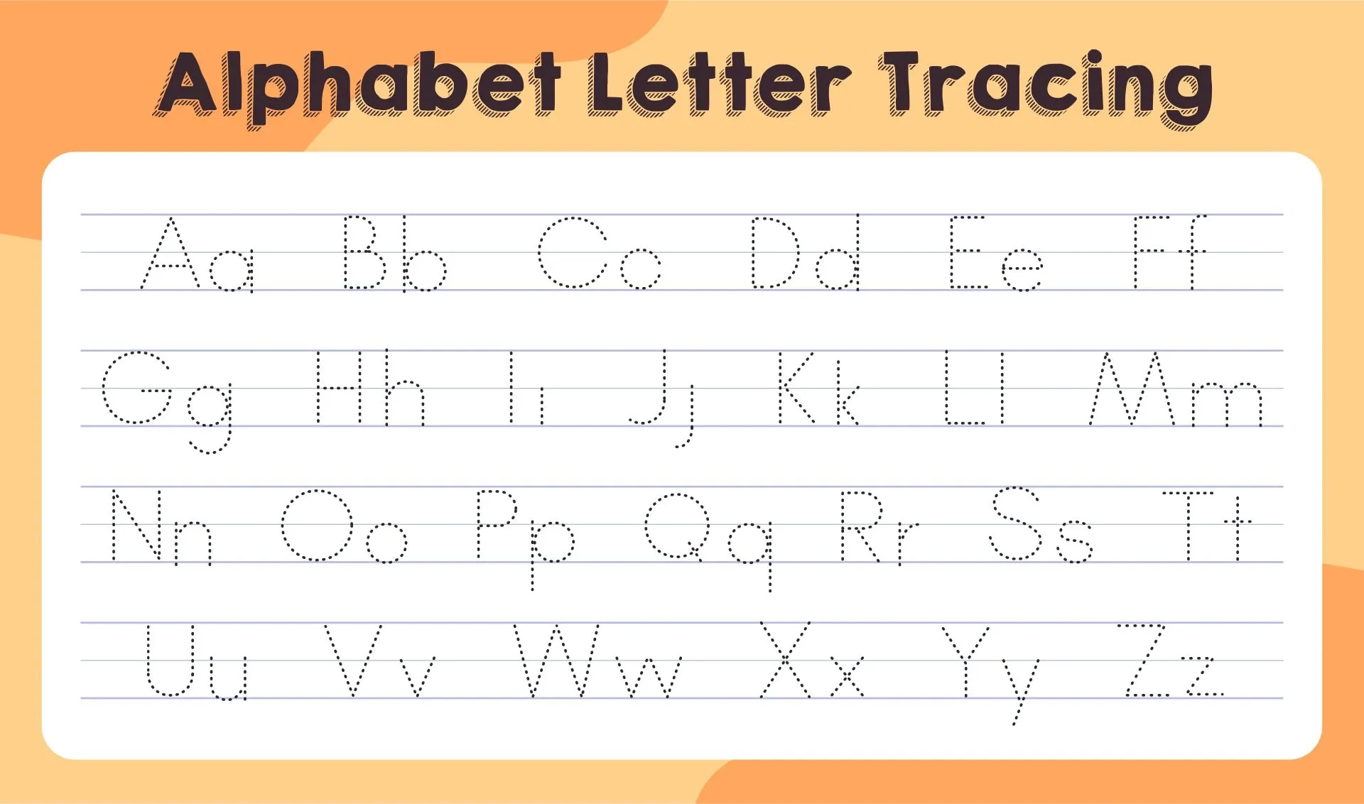 Tracing Letters Printable Printable Party Favors Tracing Letters Printable Printable Party Favors
