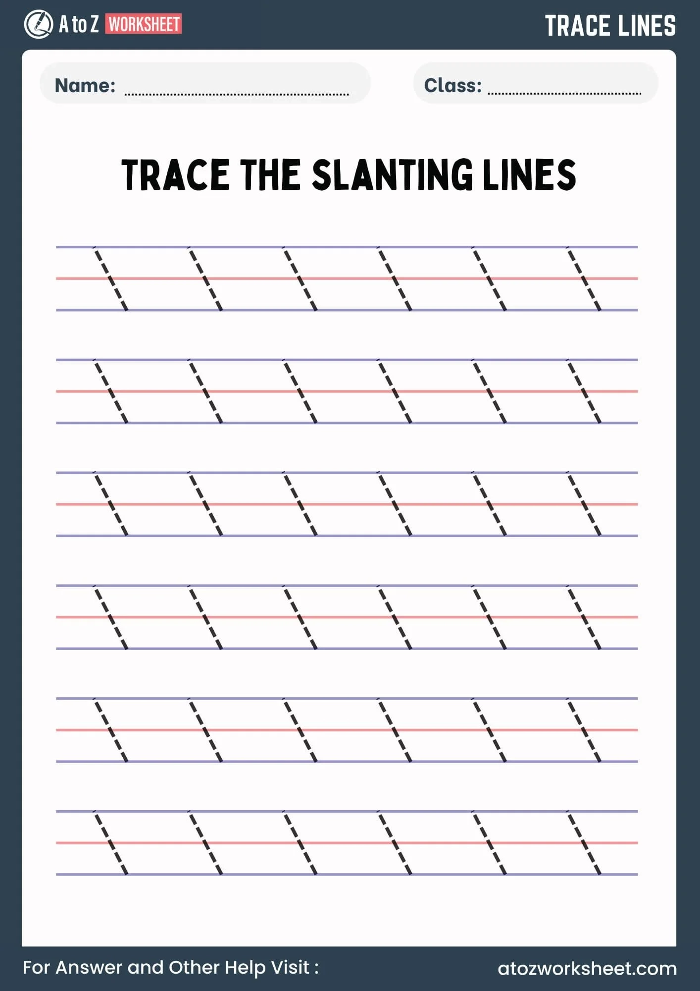 Tracing Lines Worksheets For Kids Free PDF A To Z Worksheet Tracing Lines Worksheets For Kids Free PDF A To Z Worksheet