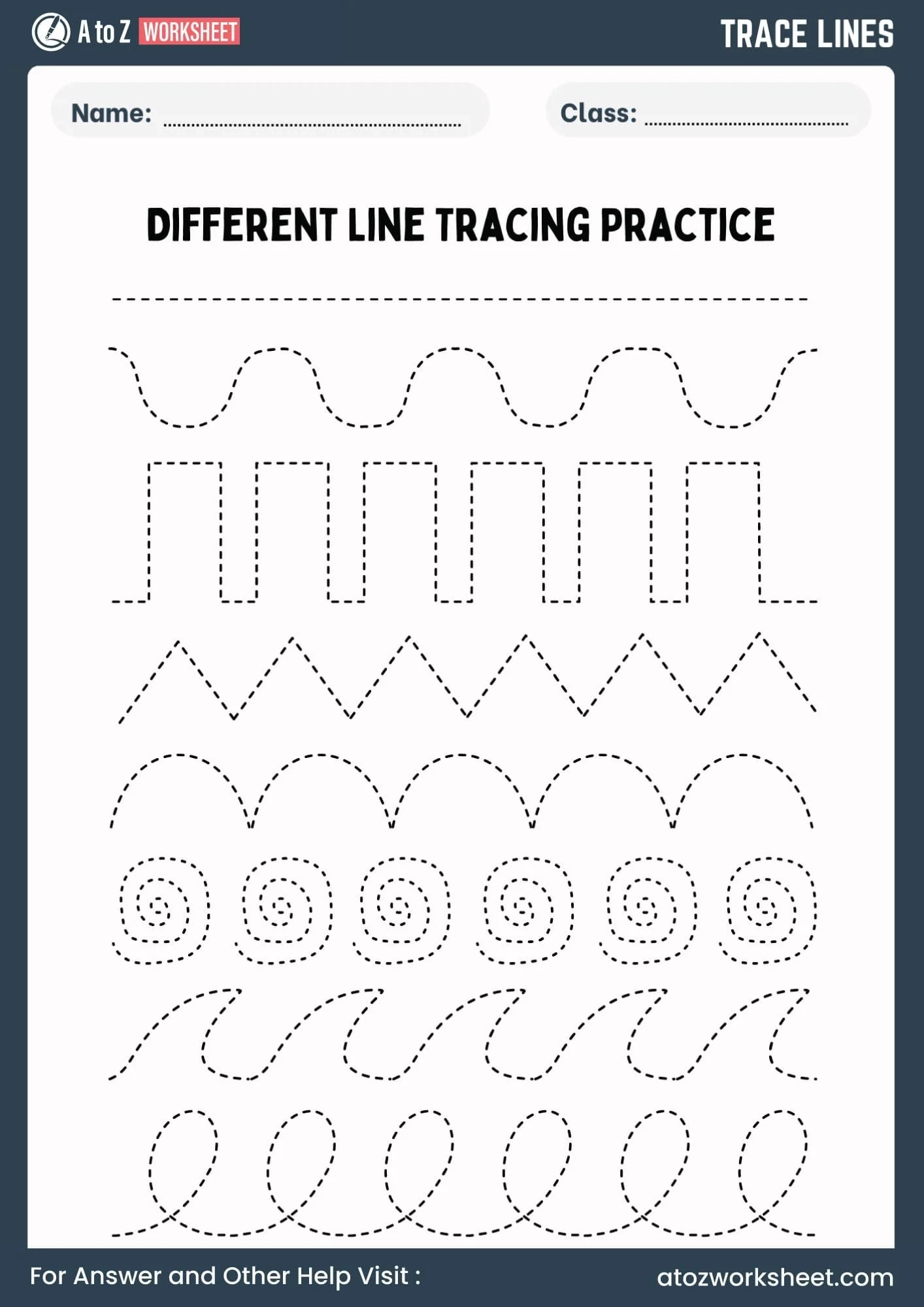 Tracing Lines For Preschoolers Pdf