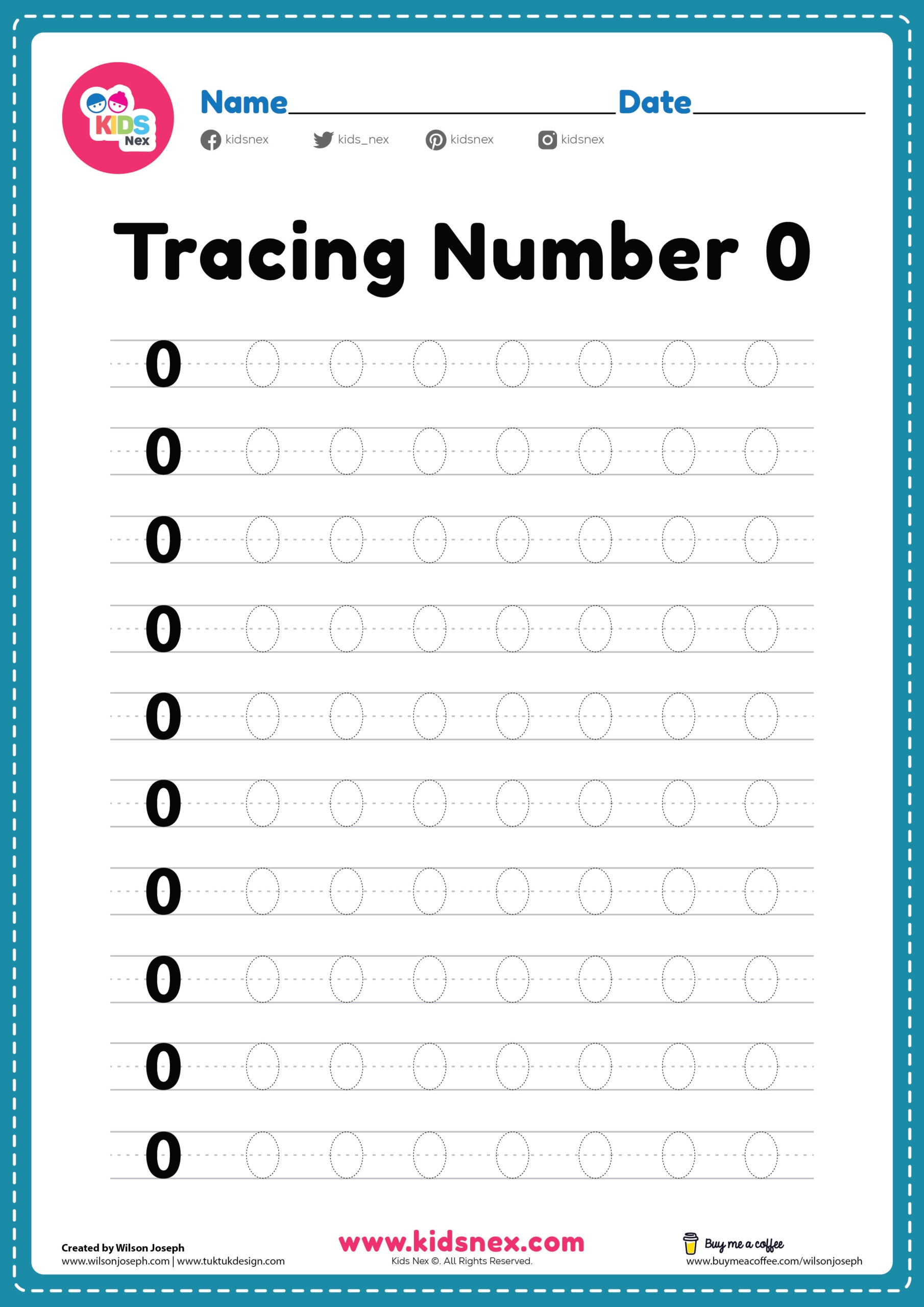 Number 0 Tracing