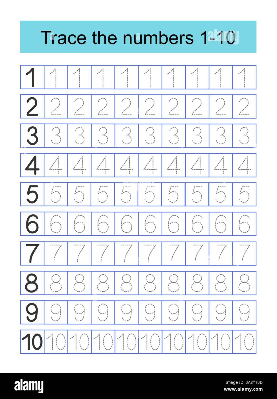 Dotted Number Tracing