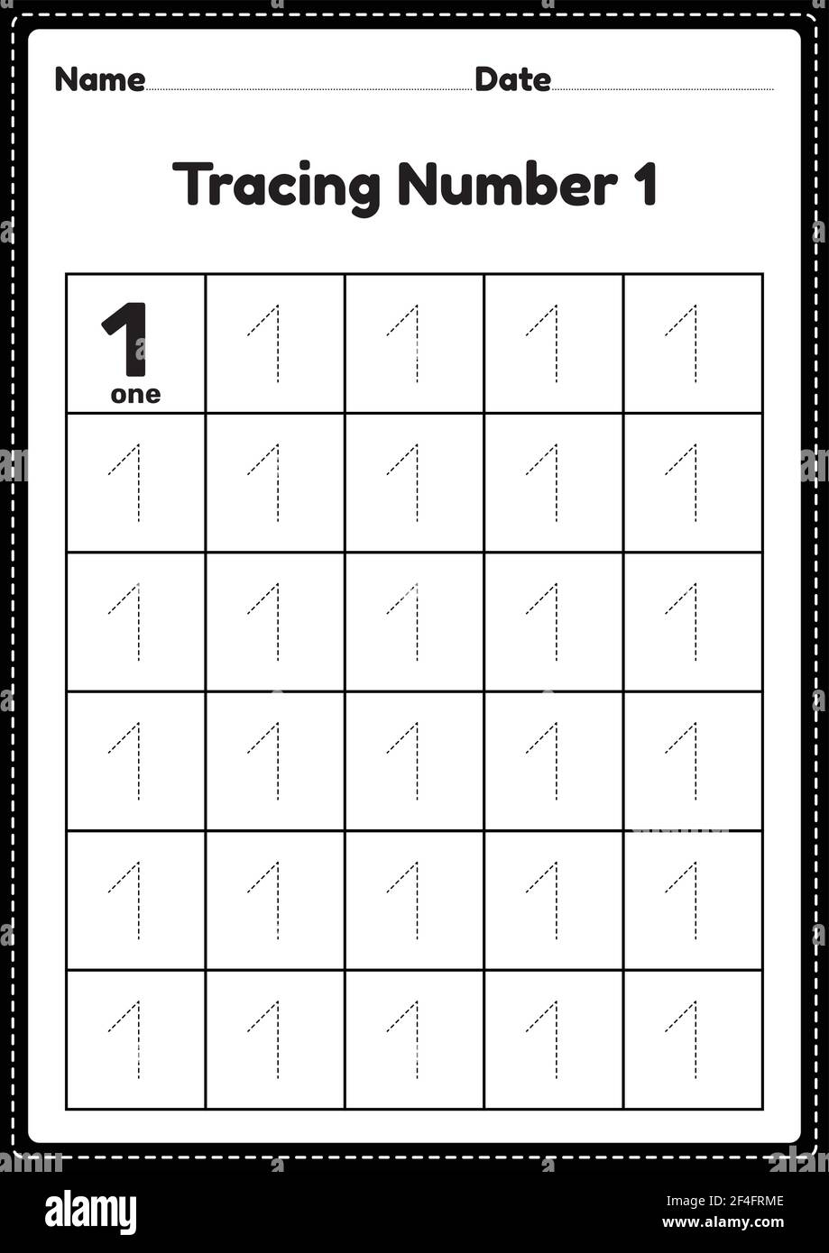 Number 1 Tracing Page