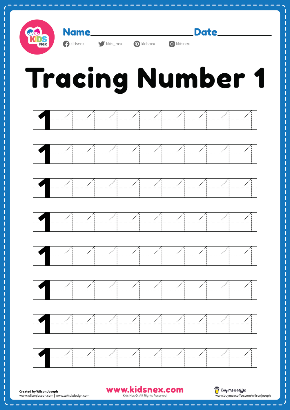 Tracing Number 1 Worksheets Worksheets Kindergarten Worksheets 