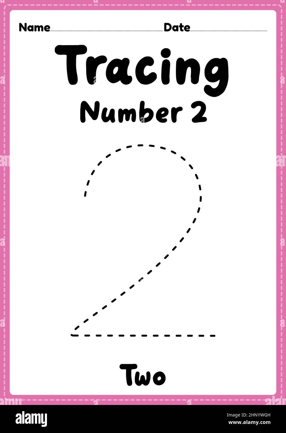 Tracing Number 2 Hi res Stock Photography And Images Alamy